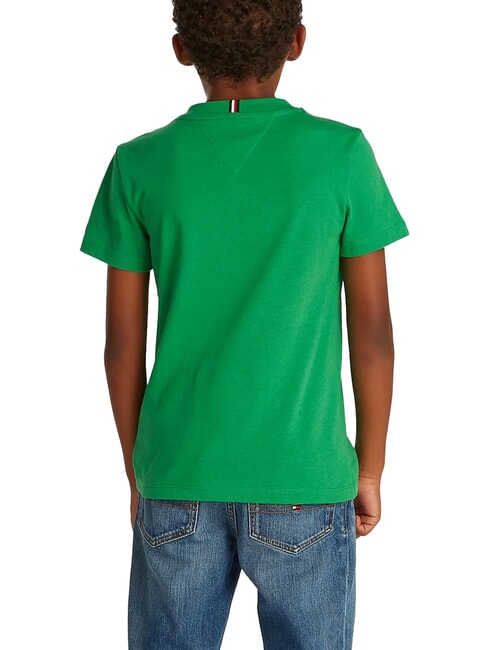 TH KIDS Tricou cu imprimeu maxi al logo-ului verde radiant - Tricou copil