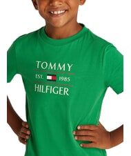 TOMMY HILFIGER TH KIDS Tricou cu imprimeu maxi al logo-ului verde radiant - Tricou copil - 3