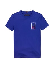 TOMMY HILFIGER TH KIDS Tricou cu m&acirc;necă scurtă pentru copii albastru pană - Tricou copil - 4