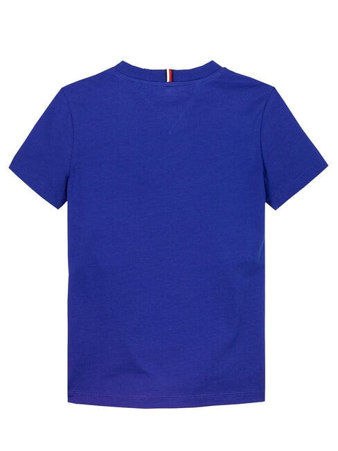 TH KIDS Tricou cu m&acirc;necă scurtă pentru copii albastru pană - Tricou copil