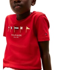 TOMMY HILFIGER TH KIDS Tricou din bumbac cu m&acirc;necă scurtă - Tricou copil