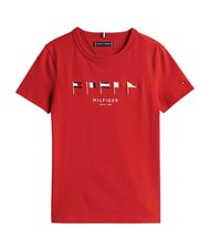 TOMMY HILFIGER TH KIDS Tricou din bumbac cu m&acirc;necă scurtă roșu primar - Tricou copil - 3