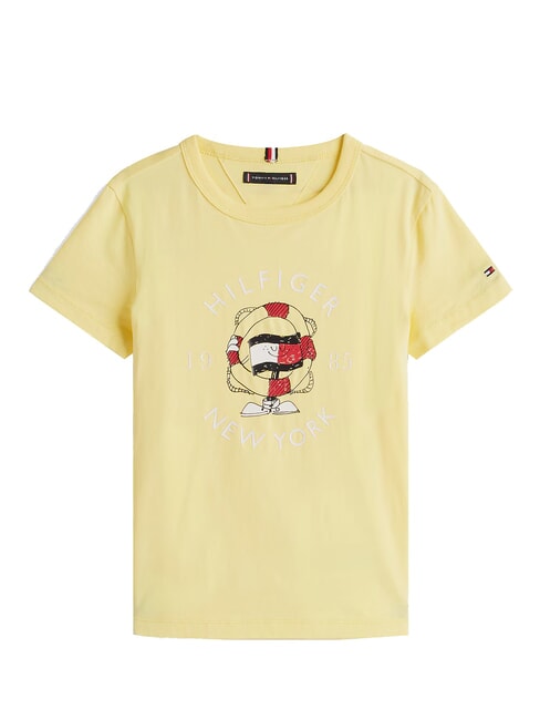 TH KIDS Tricou din bumbac cu m&acirc;necă scurtă lemongrass - Tricou copil