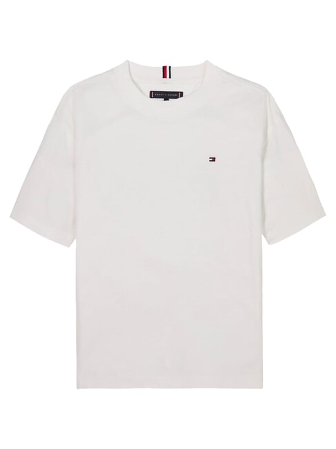 TH KIDS Tricou cu m&acirc;necă scurtă, croială lejeră alb - Tricou copil