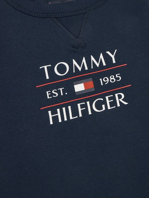 TH KIDS Hanorac cu guler rotund și imprimeu bleumarin noapte &icirc;ntunecată - Hanorac pentru bebeluși