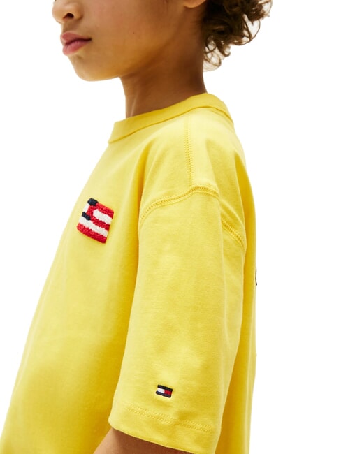TH KIDS Tricou cu m&acirc;necă scurtă și steag fructul carambolei galbene - Tricou copil