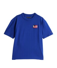 TOMMY HILFIGER TH KIDS Tricou cu m&acirc;necă scurtă și steag albastru pană - Tricou copil - 5