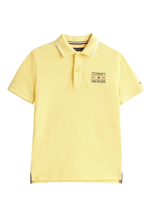 TH KIDS Tricou polo cu m&acirc;necă scurtă pentru copii lemongrass - Tricou copil