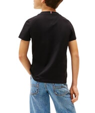 TOMMY HILFIGER TH KIDS Tricou cu m&acirc;necă scurtă și buzunar negru - Tricou copil - 2