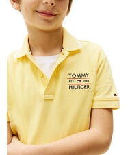 TOMMY HILFIGER TH KIDS Tricou polo cu m&acirc;necă scurtă pentru copii lemongrass - Tricou copil - 3