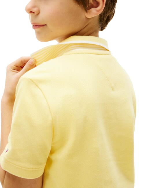 TH KIDS Tricou polo cu m&acirc;necă scurtă pentru copii lemongrass - Tricou copil