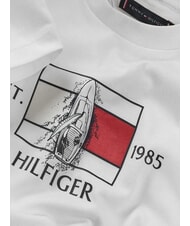 TOMMY HILFIGER TH KIDS Tricou cu m&acirc;necă scurtă și imprimeu alb - Tricou copil - 4