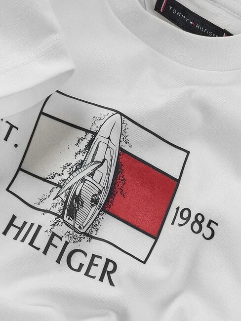 TH KIDS Tricou cu m&acirc;necă scurtă și imprimeu alb - Tricou copil