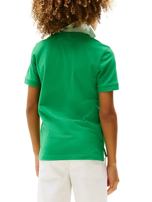 TH KIDS Tricou polo cu m&acirc;necă scurtă pentru copii verde radiant - Tricou copil