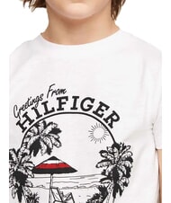 TOMMY HILFIGER TH KIDS Tricou cu m&acirc;necă scurtă și imprimeu alb - Tricou copil - 3