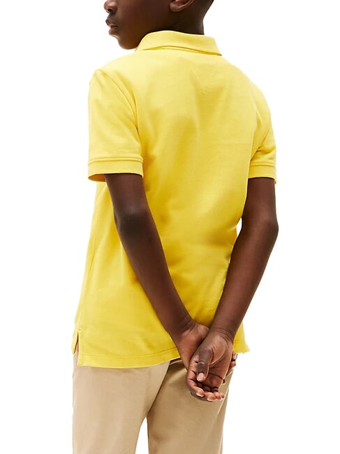 TH KIDS Tricou polo cu m&acirc;necă scurtă din bumbac fructul carambolei galbene - Tricou copil