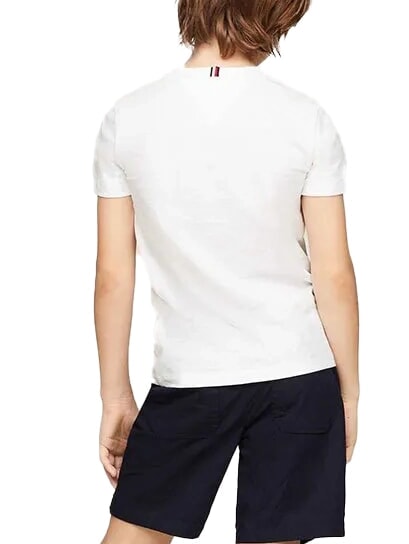 TH KIDS Tricou cu m&acirc;necă scurtă și imprimeu alb - Tricou copil