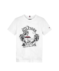 TOMMY HILFIGER TH KIDS Tricou cu m&acirc;necă scurtă și imprimeu alb - Tricou copil - 4