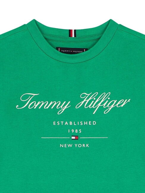 TH KIDS Tricou cu m&acirc;necă scurtă pentru copii cu imprimeu Verdele Olimpic - Tricou copil