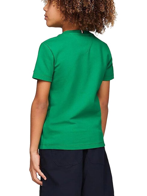 TH KIDS Tricou cu m&acirc;necă scurtă și emblemă cu logo Verdele Olimpic - Tricou copil
