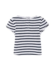 TOMMY HILFIGER TH KIDS BABY Cămașă cu m&acirc;necă scurtă dungă bretonă albă bleumarin &icirc;nchis noapte &icirc;ntunecată - Salopete și ținute pentru bebeluși - 2