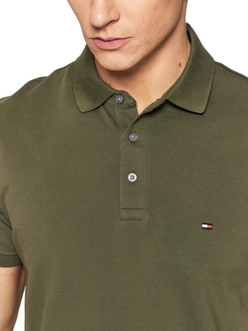 1985  1985 tricou slim fit verde armată - maiou Polo