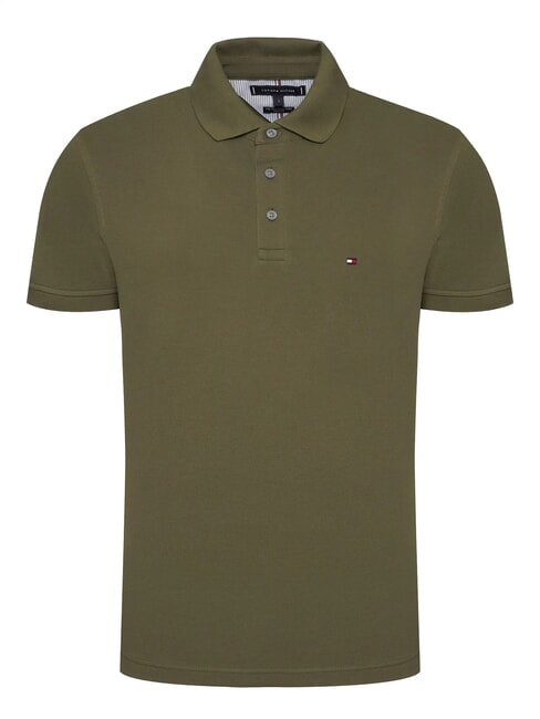 1985  1985 tricou slim fit verde armată - maiou Polo