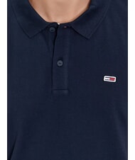 TOMMY HILFIGER TH JEANS  Tricou polo din bumbac bleumarin noapte &icirc;ntunecată - maiou Polo - 3