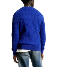 TOMMY HILFIGER TH  Pulover cu guler rotund albastru pană - Pulovere pentru bărbați - 2