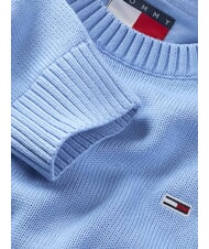 TOMMY HILFIGER TH JEANS  Guler rotund din bumbac albastru de prună dulce - Pulovere pentru bărbați - 6