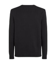 TOMMY HILFIGER TH JEANS  Guler rotund din bumbac negru - Pulovere pentru bărbați - 4