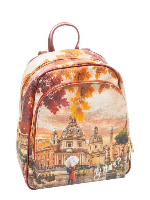 YESBAG Rucsac rotund cu două compartimente Roma plouă - Genți femei