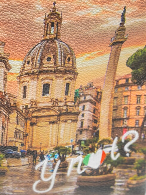 YESBAG Rucsac rotund cu două compartimente Roma plouă - Genți femei