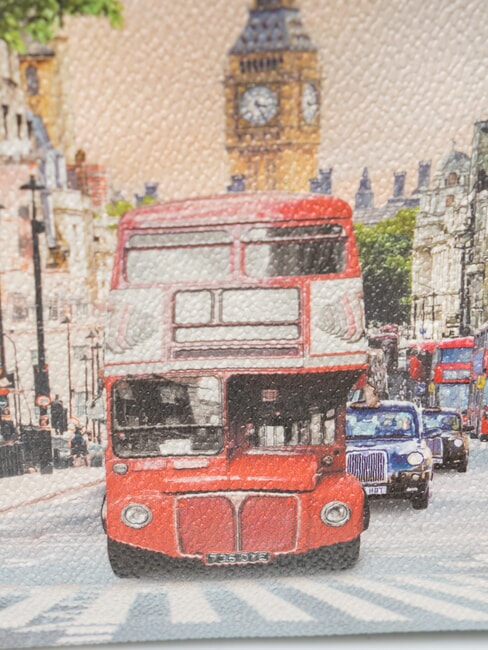 YESBAG Geantă de umăr cu curea metalică Curcubeul Londrei - Genți femei