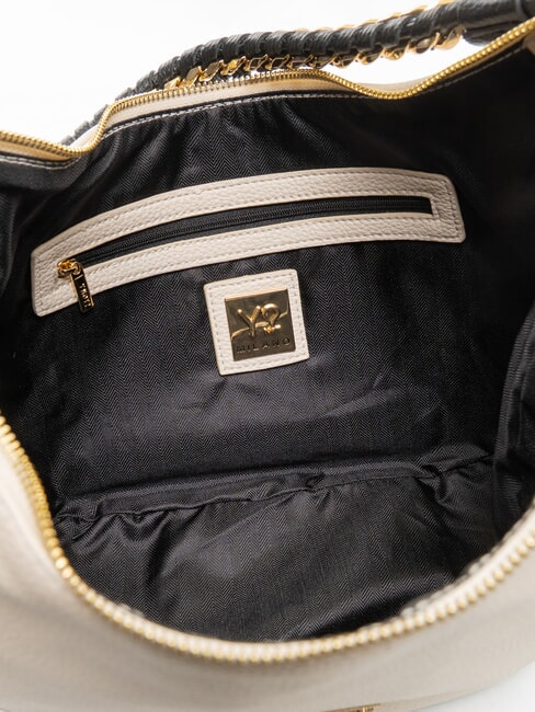 RACHEL Geantă mare semilună cu curea de umăr cremă - Genți femei