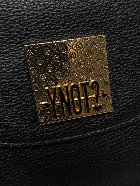 RACHEL Geantă de umăr cu clapă și curea de umăr BLACK - Genți femei