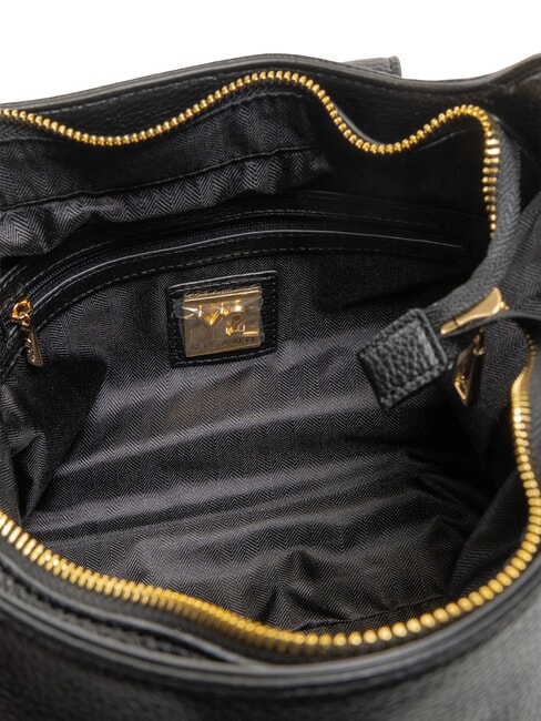 RACHEL Geantă de umăr cu clapă și curea de umăr BLACK - Genți femei