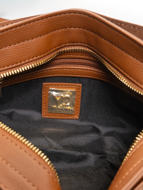 LOVERS Geantă de umăr cu clapă bronzat - Genți femei