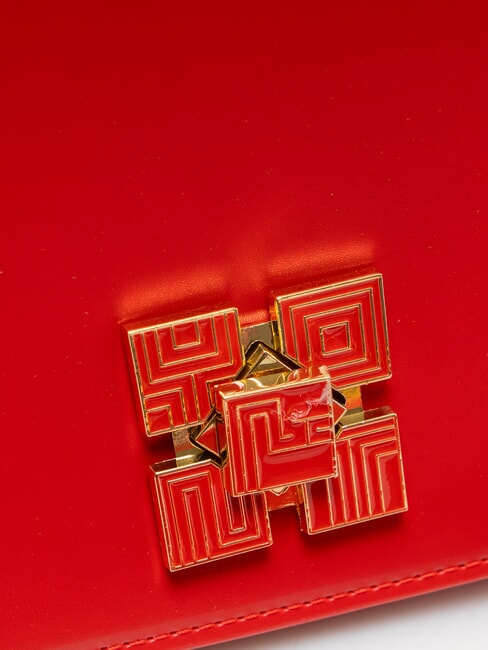 LUCY Geantă de umăr cu clapă RED - Genți femei