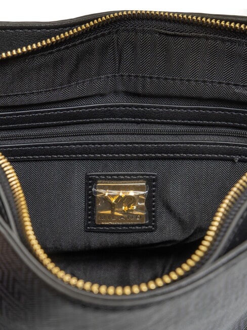 LABIRINT Geantă de umăr cu clapă BLACK - Genți femei