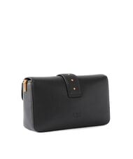 PINKO LOVE ONE Geantă de umăr din piele aur negru-vechi - Genți femei - 2