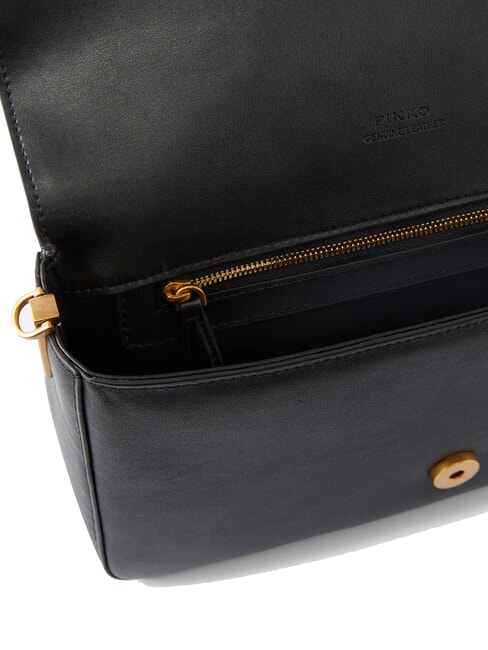 LOVE ONE Geantă de umăr din piele aur negru-vechi - Genți femei