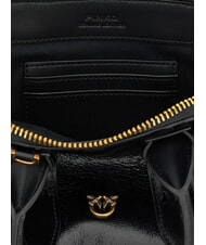 PINKO BOWLING Geantă mică din piele cu cupolă aur negru-vechi - Genți femei - 4
