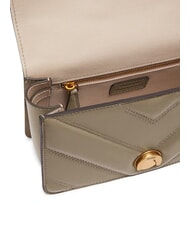 PINKO LOVE ONE MINI Geantă de umăr din piele nuc-aur antic - Genți femei - 4