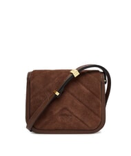 PINKO LOVE BOX Geantă de umăr din piele &icirc;ntoarsă castaniu maro auriu mat - Genți femei - 2