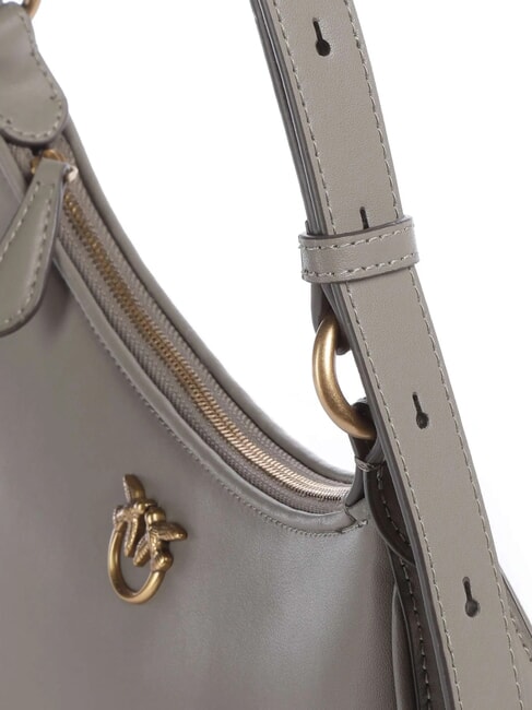 HALF MOON Geanta de umar din piele nuc-aur antic - Genți femei