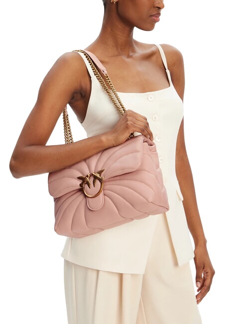 LOVE PUFF CLASSIC Geanta de umar din piele nappa pulbere-aur antic - Genți femei