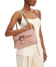 PINKO LOVE PUFF CLASSIC Geanta de umar din piele nappa pulbere-aur antic - Genți femei - 5