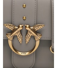 PINKO CLASSIC LOVE BAG O singură geantă nuc-aur antic - Genți femei - 4