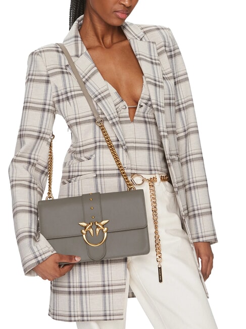 CLASSIC LOVE BAG O singură geantă nuc-aur antic - Genți femei